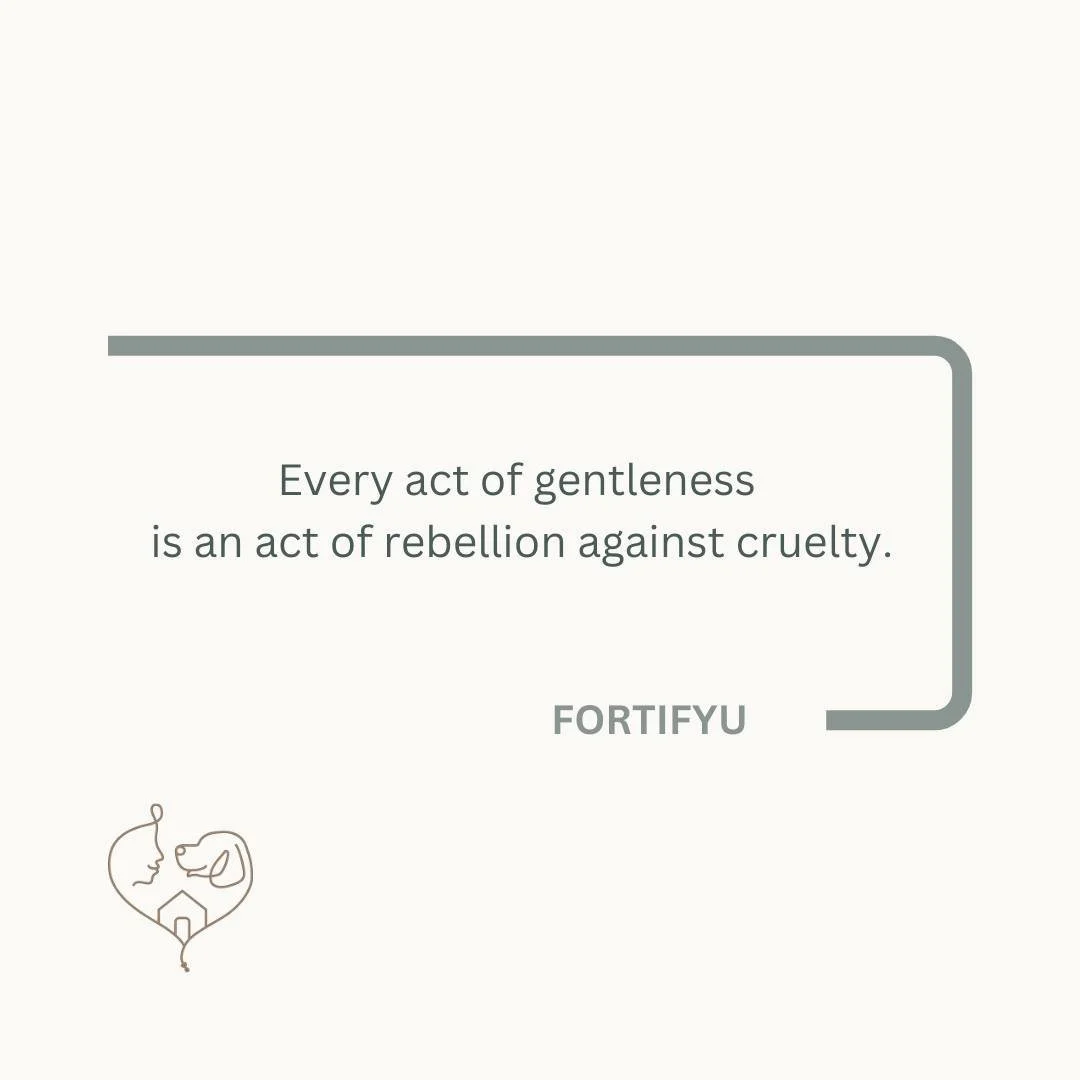 Every act of gentleness is an act of rebellion against cruelty.

Gentleness disrupts cycles of harm.
Gentleness creates space for healing.
Gentleness is how we change culture.

Be gentle always. It's the most radical thing you can do.

#gentleness #r
