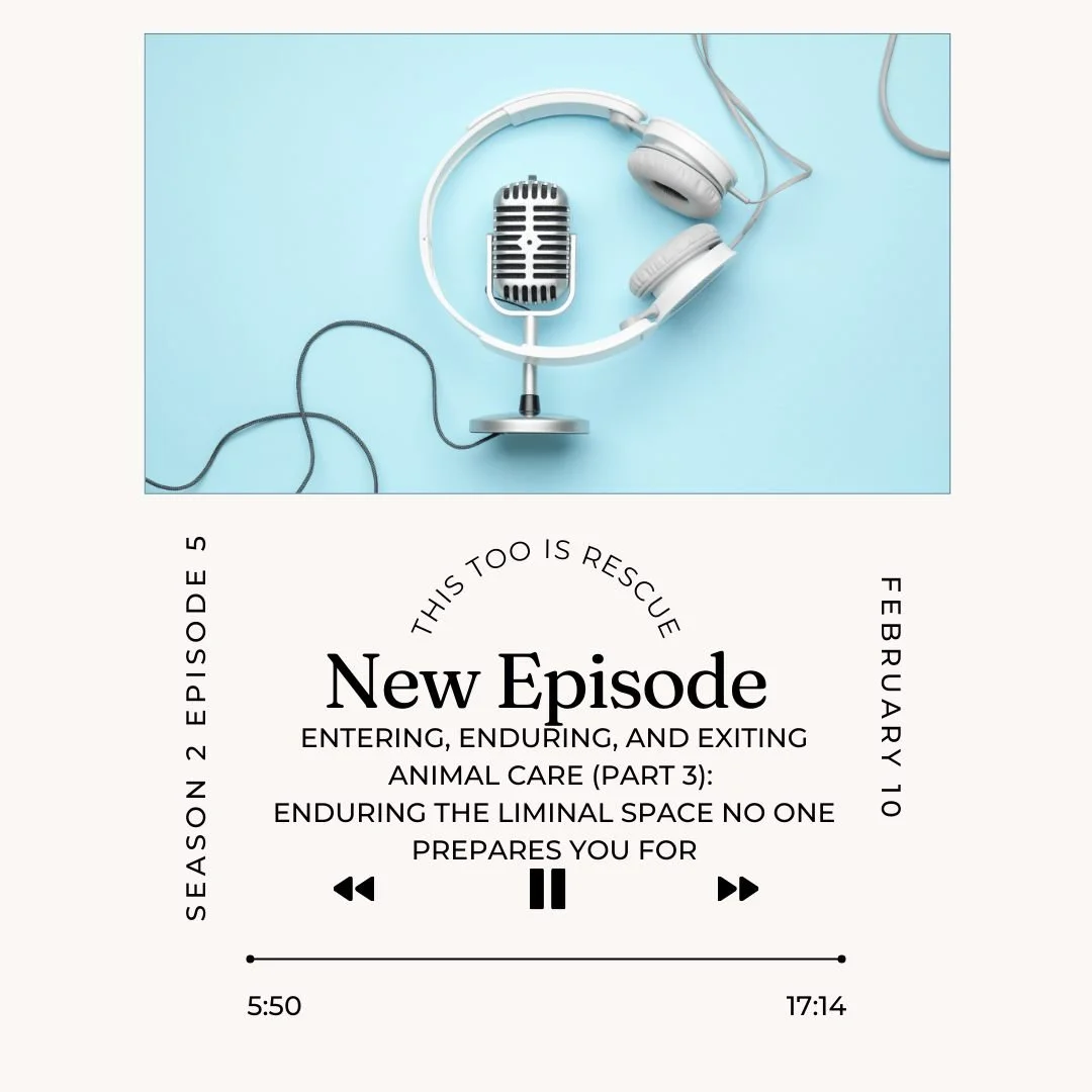 The latest episode of This Too Is Rescue is now live!

We are continuing our series on liminal spaces and this week we launch part 3, covering the first segment of what it means to endure.

In this week's episode, we discuss the uninvited liminal spa