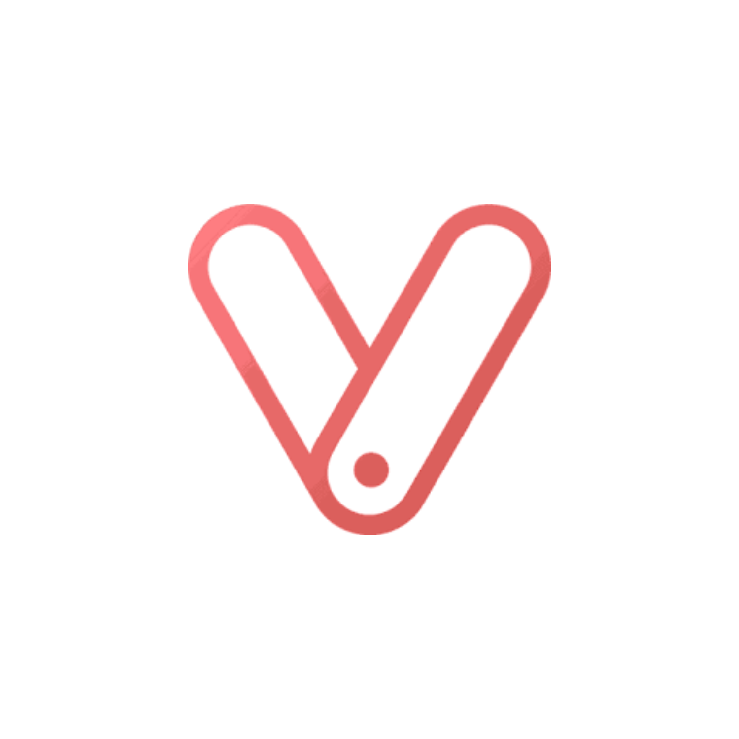 A stylized check mark icon in shades of pink and red.