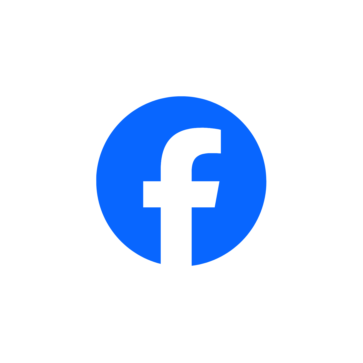 Facebook logo with a blue circle and white 'f'
