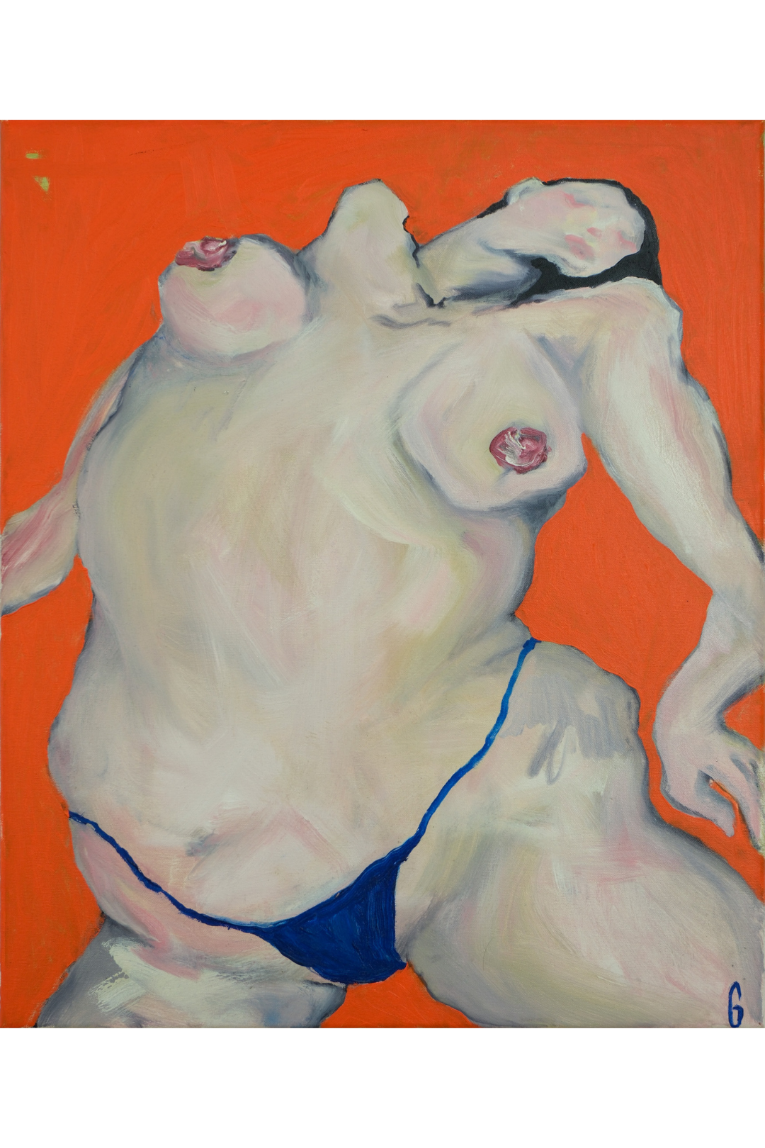 Genevieve Mathews, Blue G-String - Fine Art Print