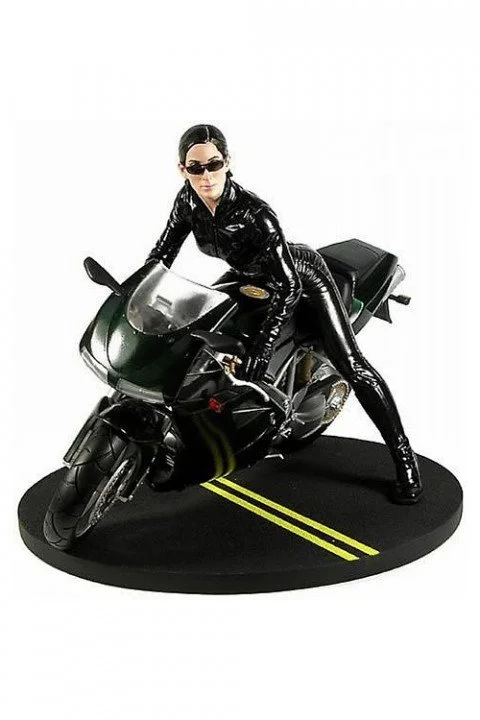 MATRIX TRINITY ON MOTORCYCLE STATUE