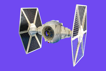 STAR WARS VINTAGE TIE FIGHTER white
