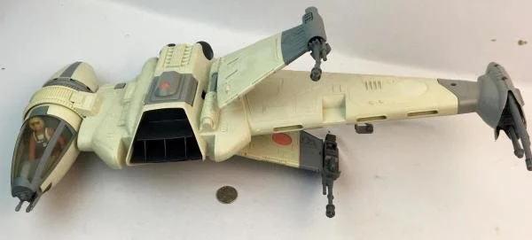 STAR WARS vintage B wing fighter complete