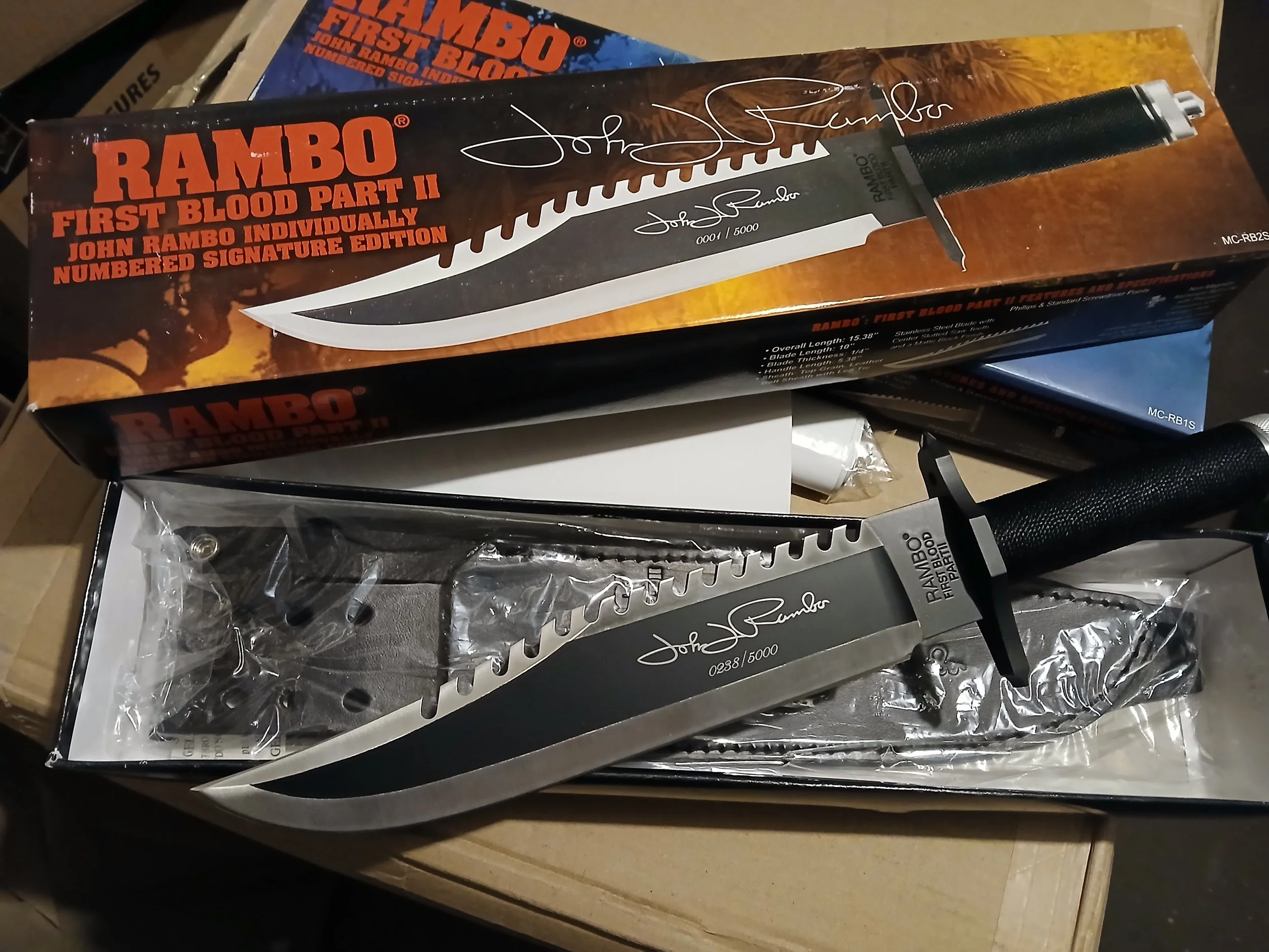RAMBO 2 knife replica boxed