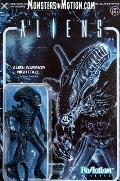 SUPER 7 Aliens ReAction Alien Warrior Mid Black