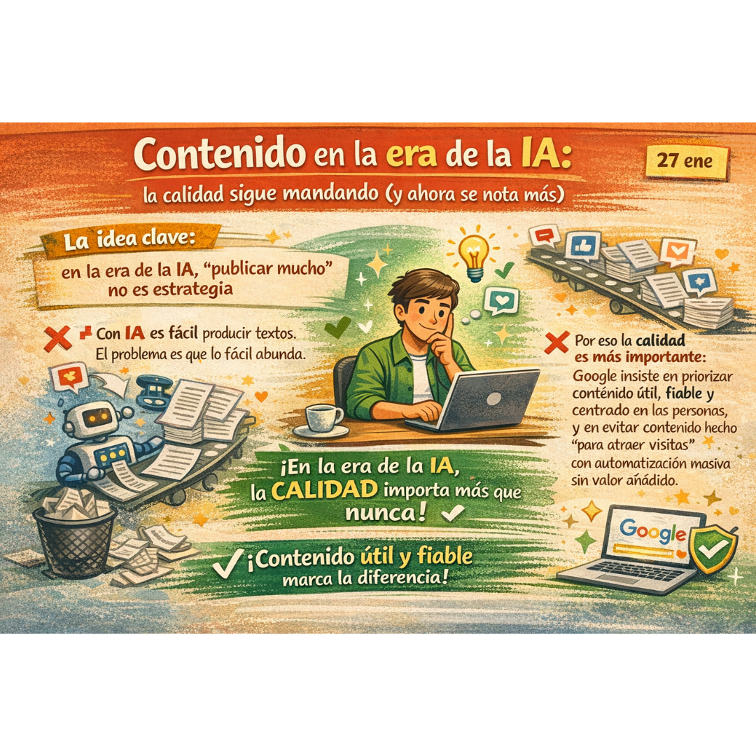 Contenido en la era de la IA: la calidad sigue mandando (y ahora se nota más)