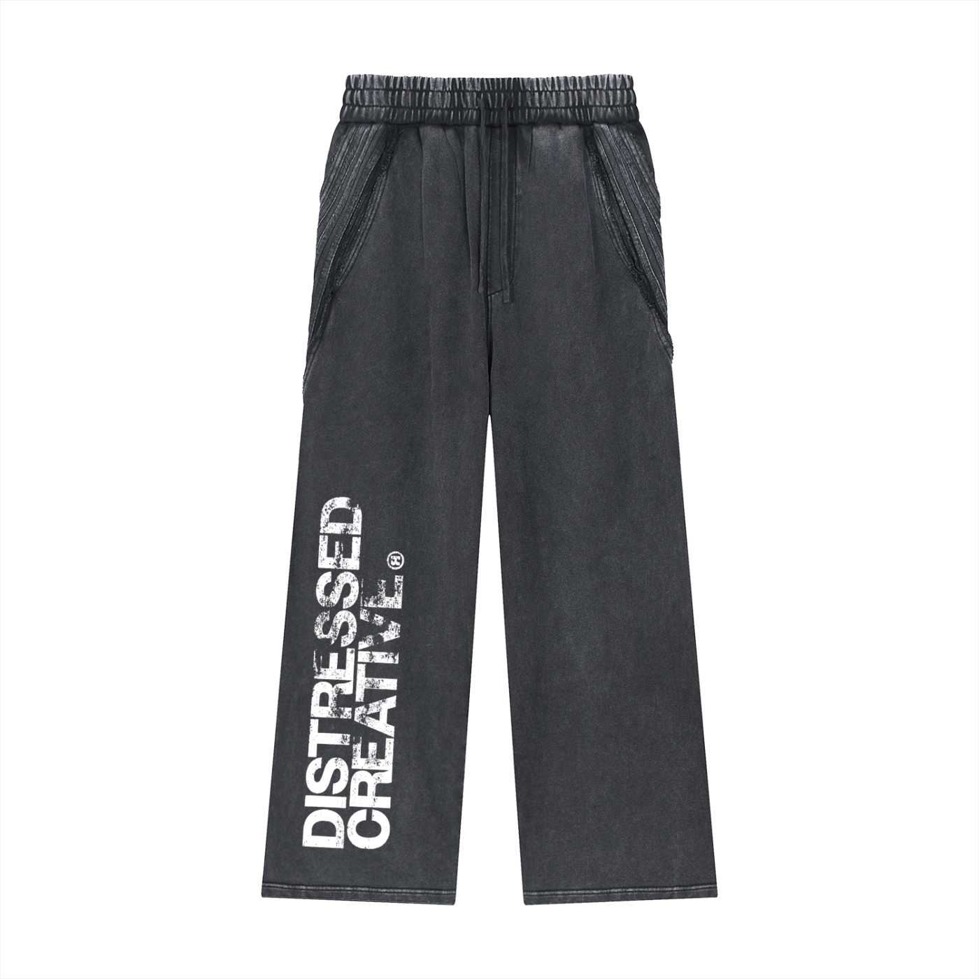 Snow Washed Tape Raw Edge Sweatpants