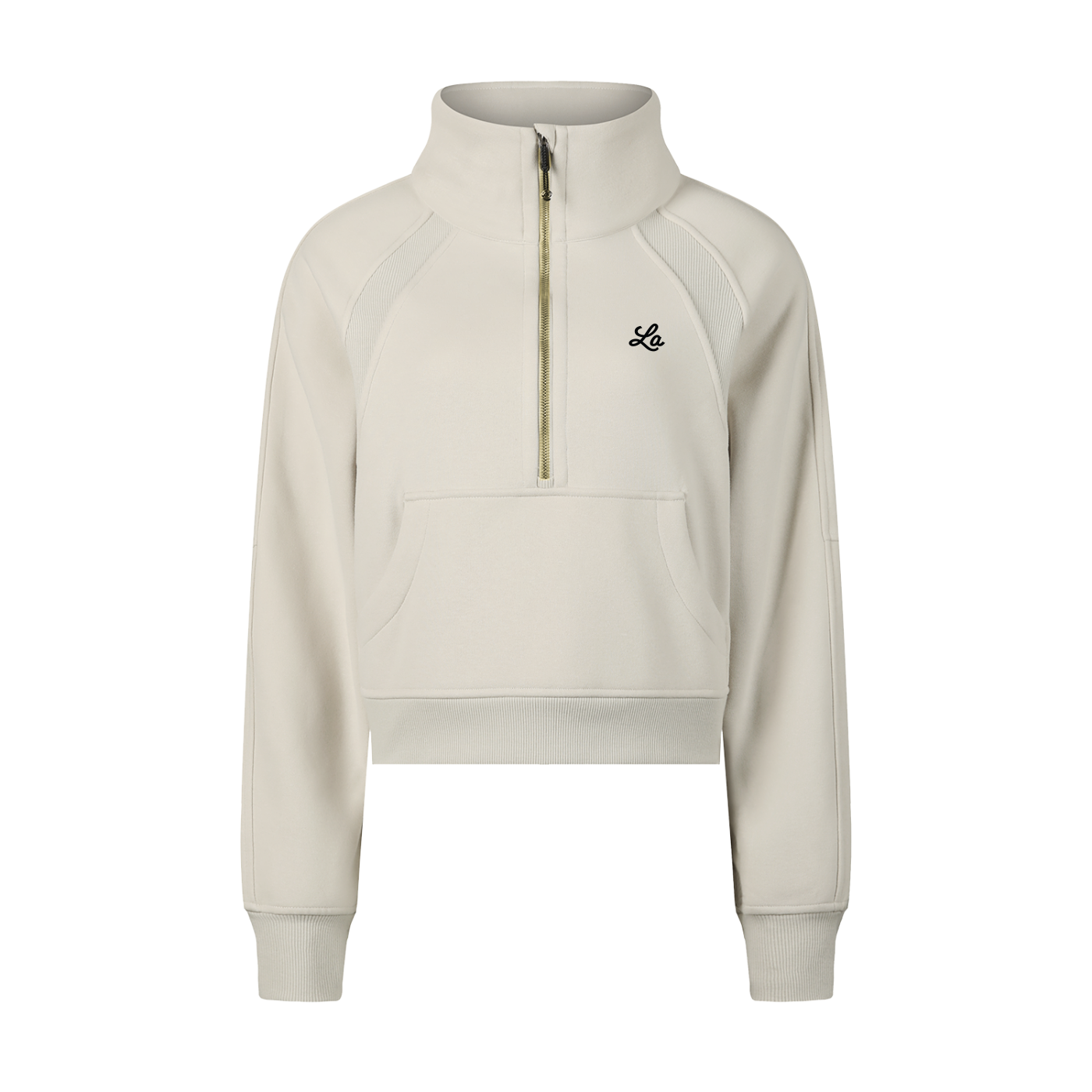 Cropped High-Collar Sweatshirt