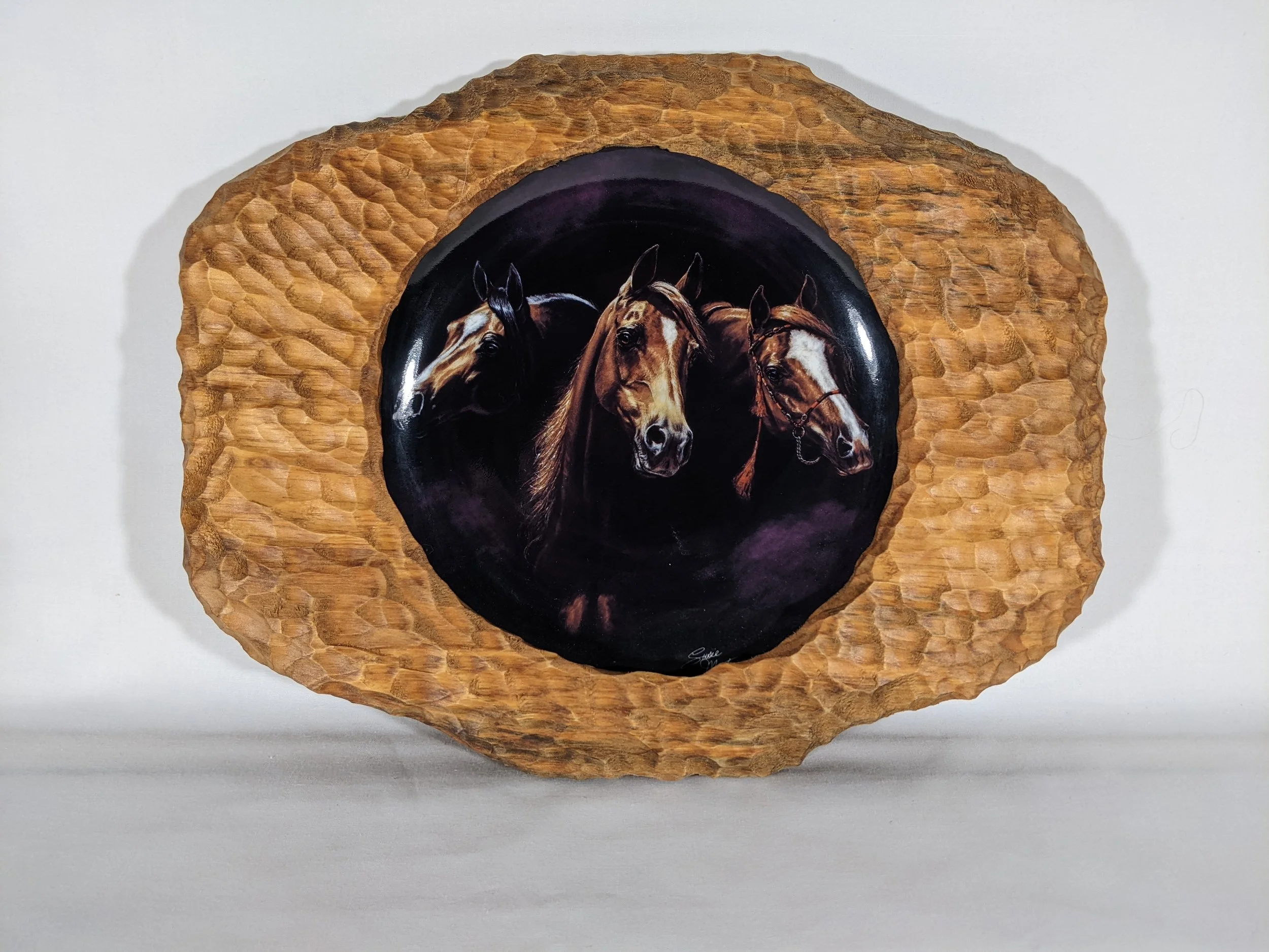 Susie Morton Plate “3 Horses”