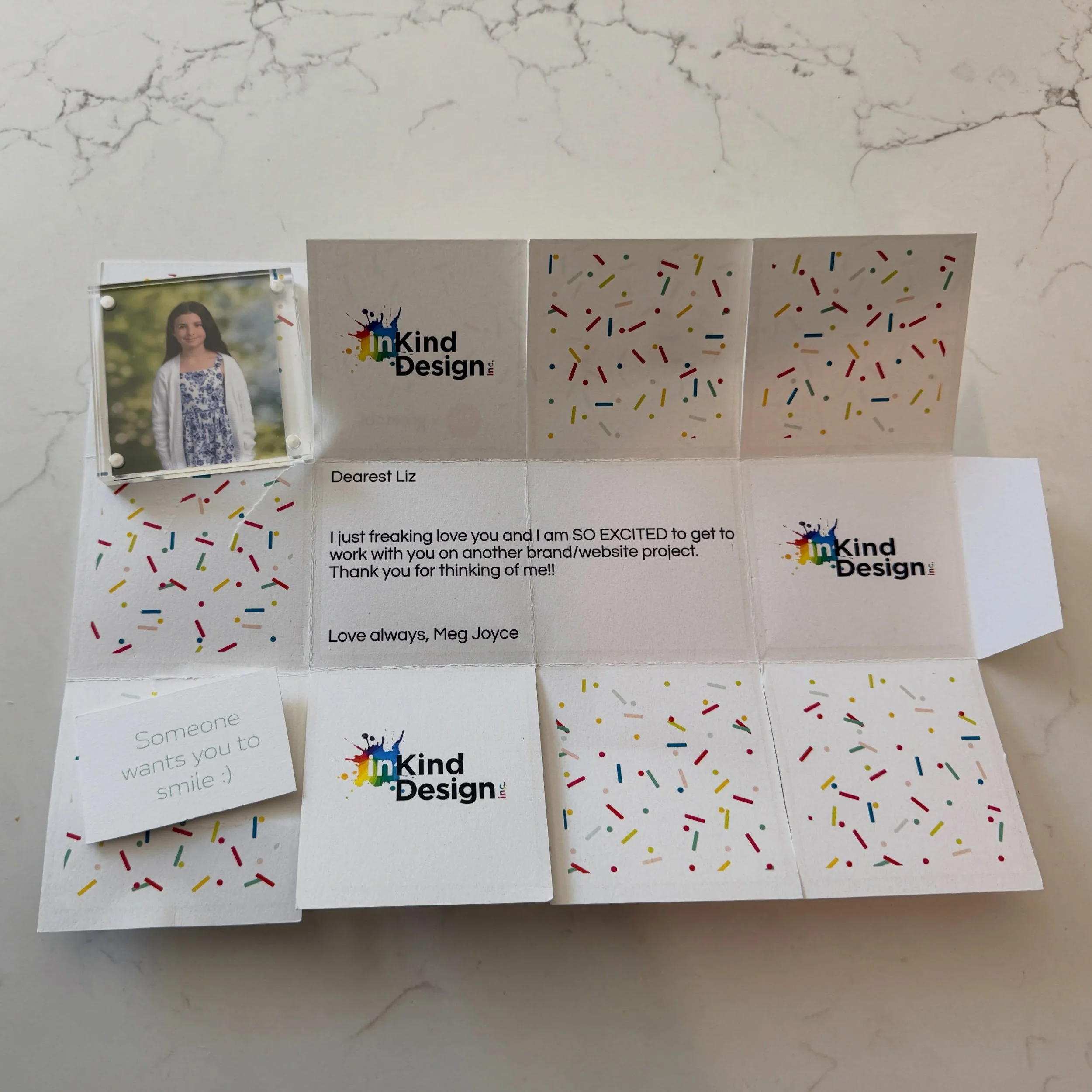 Love referring business to trusted professionals like @inkinddesign - and this adorable little frame that came just after school spring photos! 🥰

Thank you, Meg!