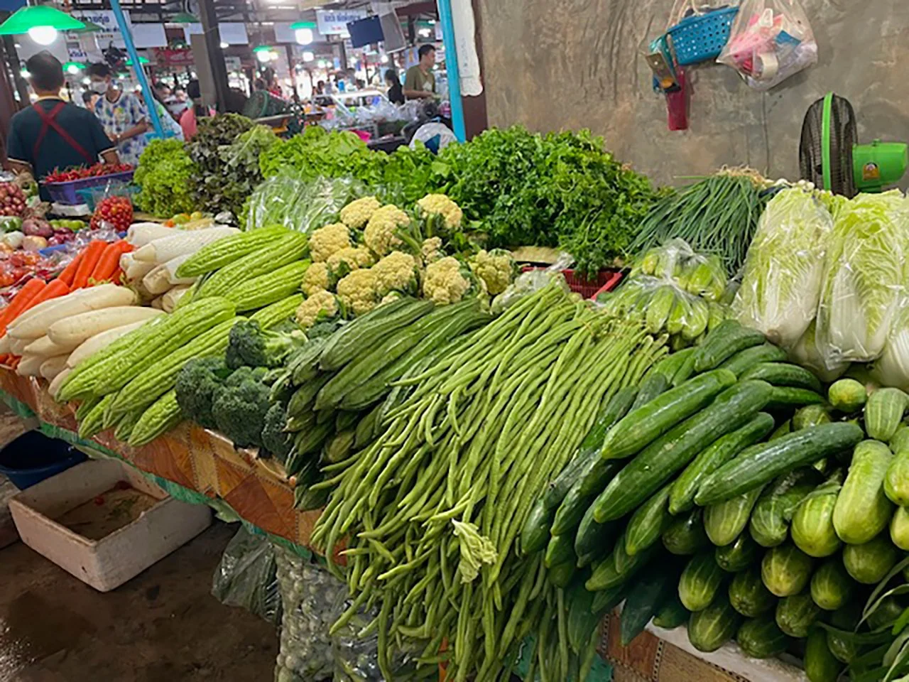 Market food stall display