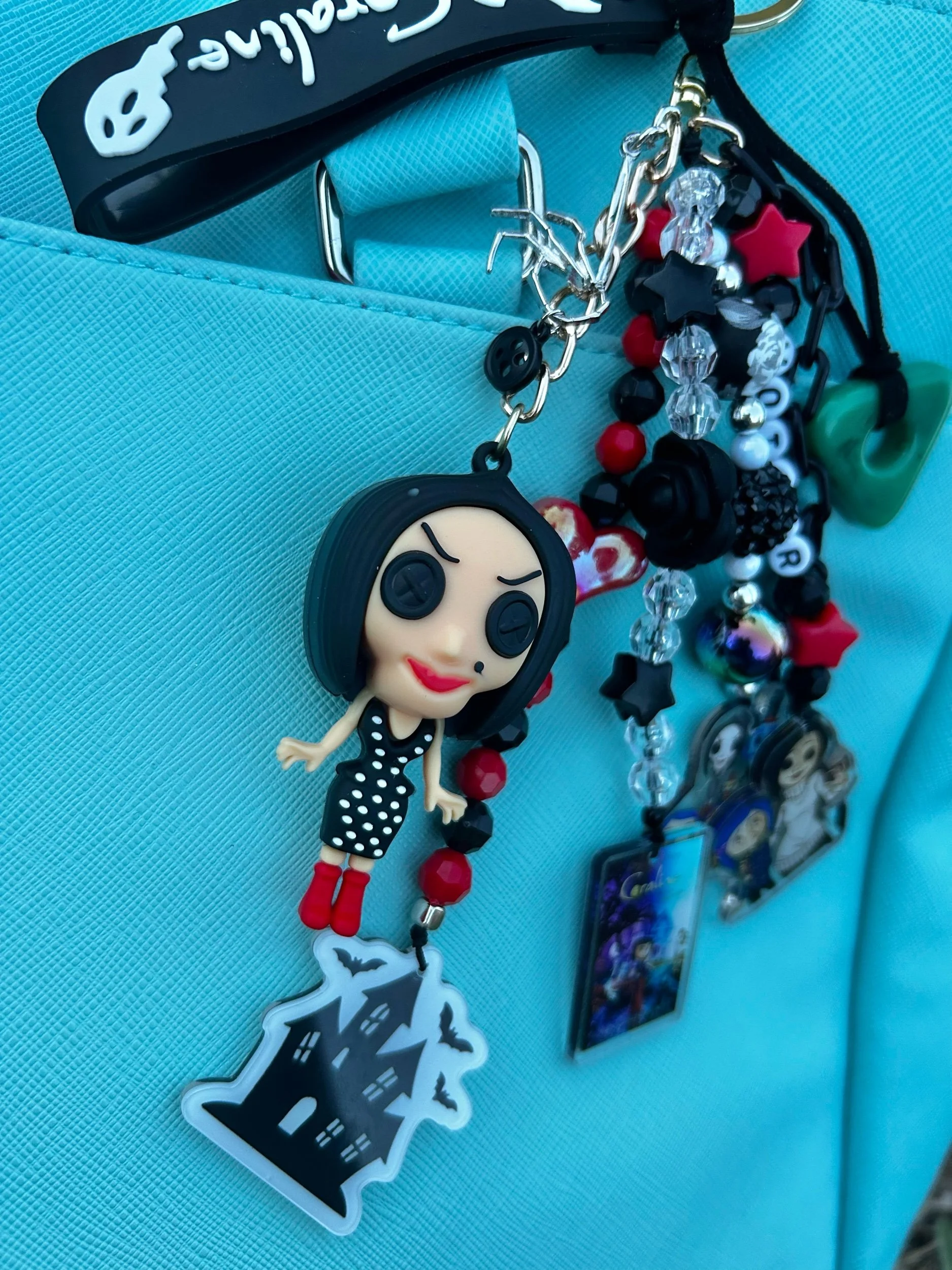 Coraline and Mother Bag Charm Keychains