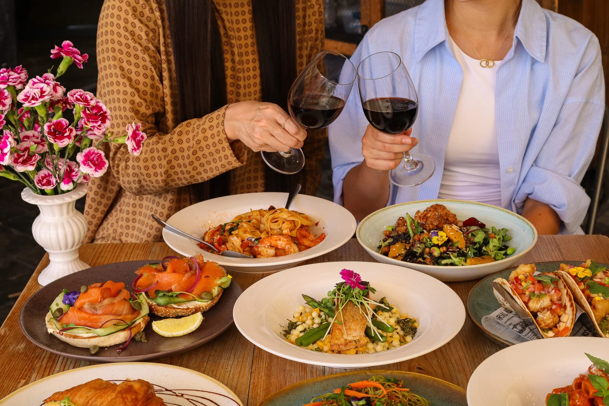 Third Rail Cafe waverton local dining experience - all day menu spread with wine and amazing vibes