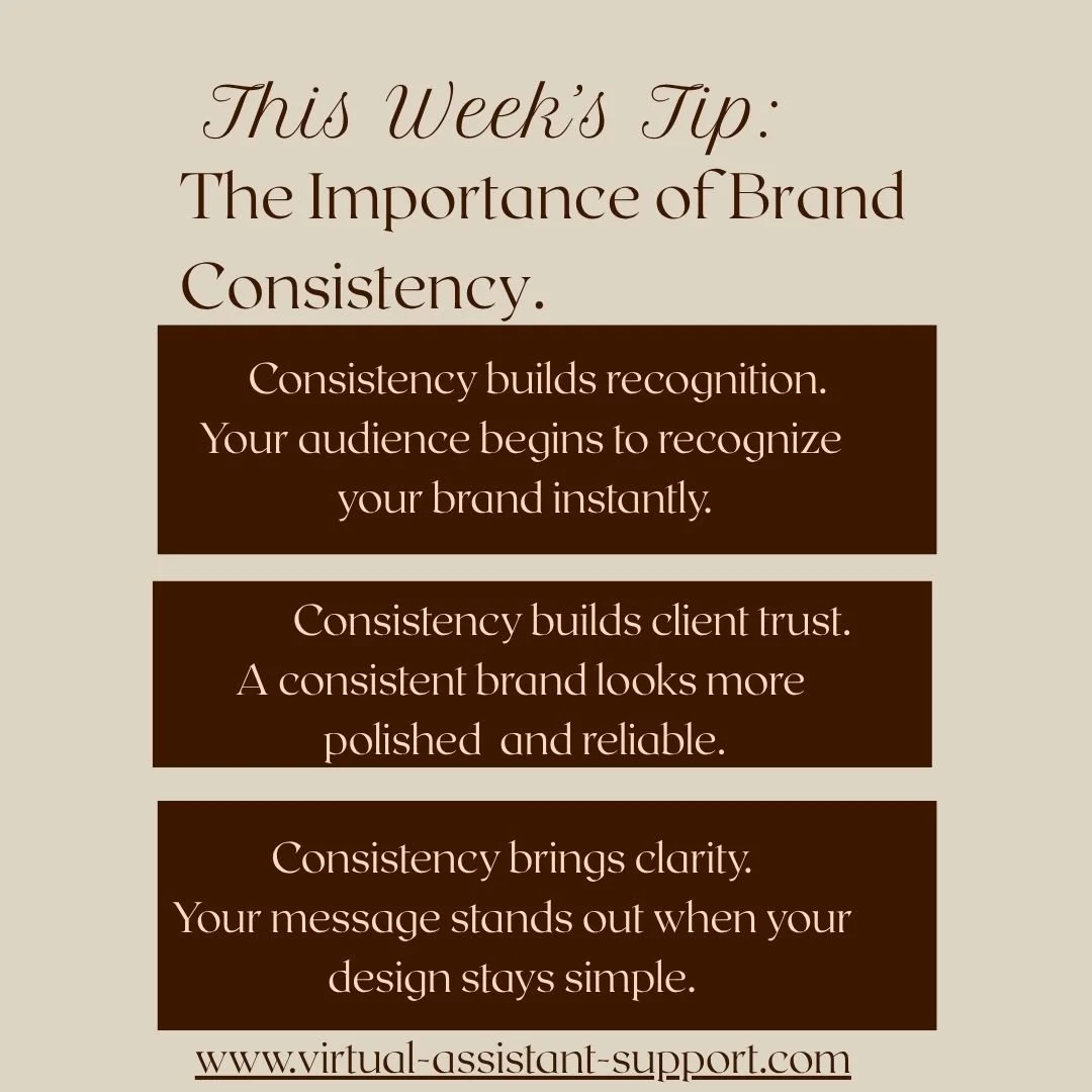 Virtual Assistant Services, South Florida. Graphic Designs for Facebook, Instagram, Threads & X. Brand Consistency Post on Instagram.