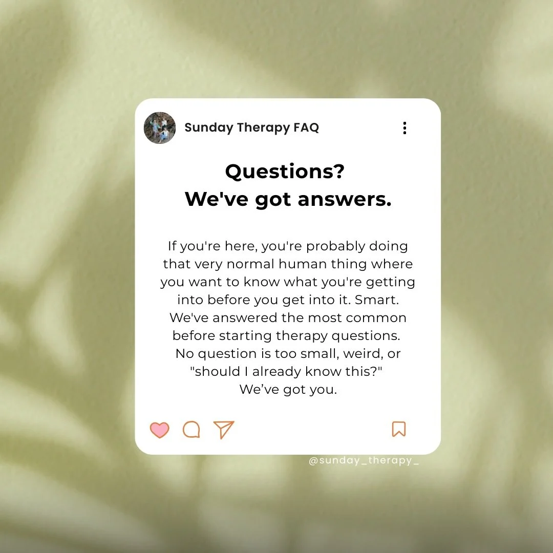 Questions? We&rsquo;ve got answers. 

#traumatherapy #faq