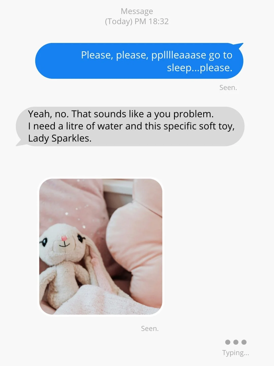 Hi and welcome to being a millennial parent 🫠

This is 110% accurate to how the group chat would happen every night in our house. 

Even with insider knowledge into child development as a trauma therapist. 

The magic skill set is simply having enou