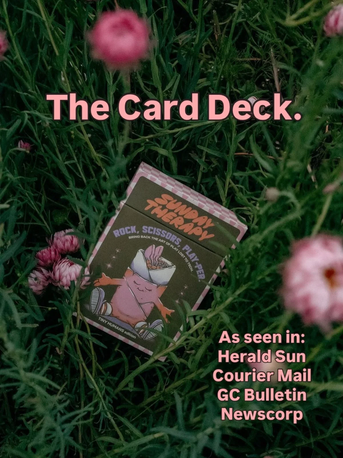 Oh look a beautiful card deck in a stunning field of flowers. WRONG. 

This is the game changer that turns your internal rage from the kids not listening and the prickliness of you all losing your ever loving minds into a softer, calmer, lower fricti
