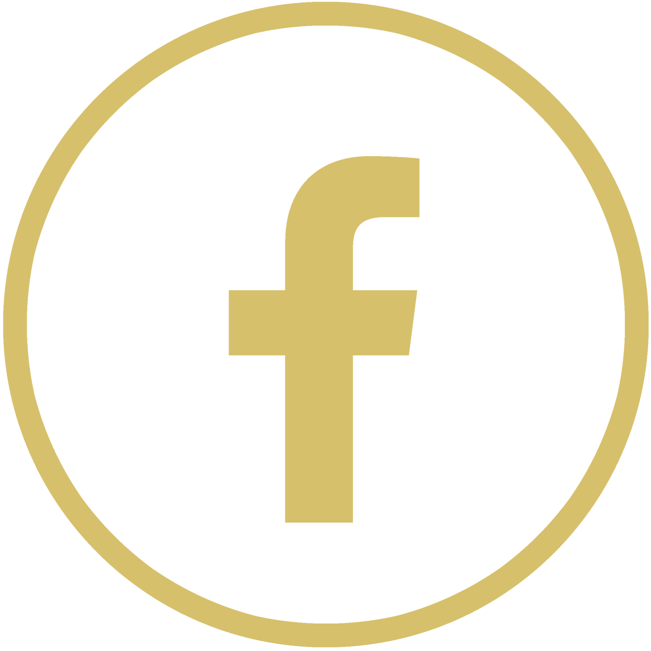 Facebook logo in gold and black