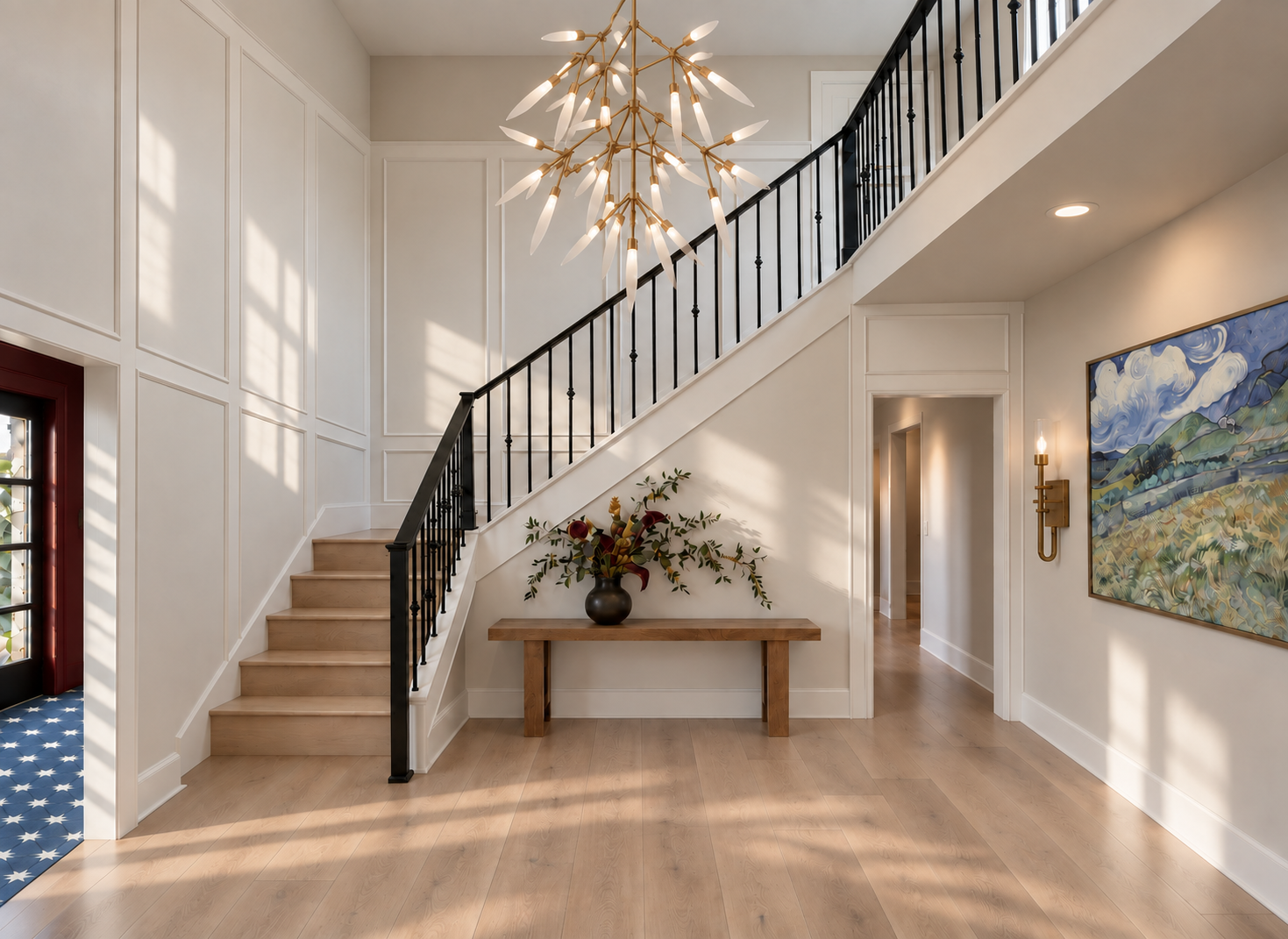 Luminous paneled foyer with staircase.png