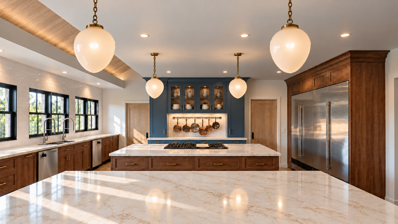 Blue Cabinet Kitchen with Ivory Stone-1.png