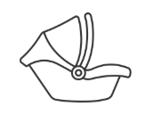 Outline of a baby stroller or carriage