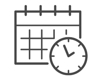 Calendar page with a clock overlay