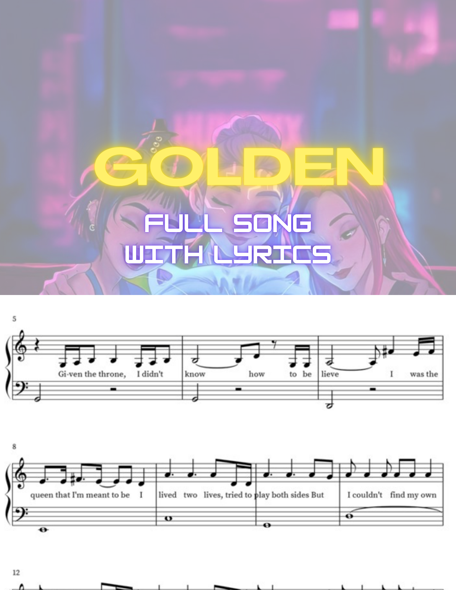Golden - Full Song with Lyrics