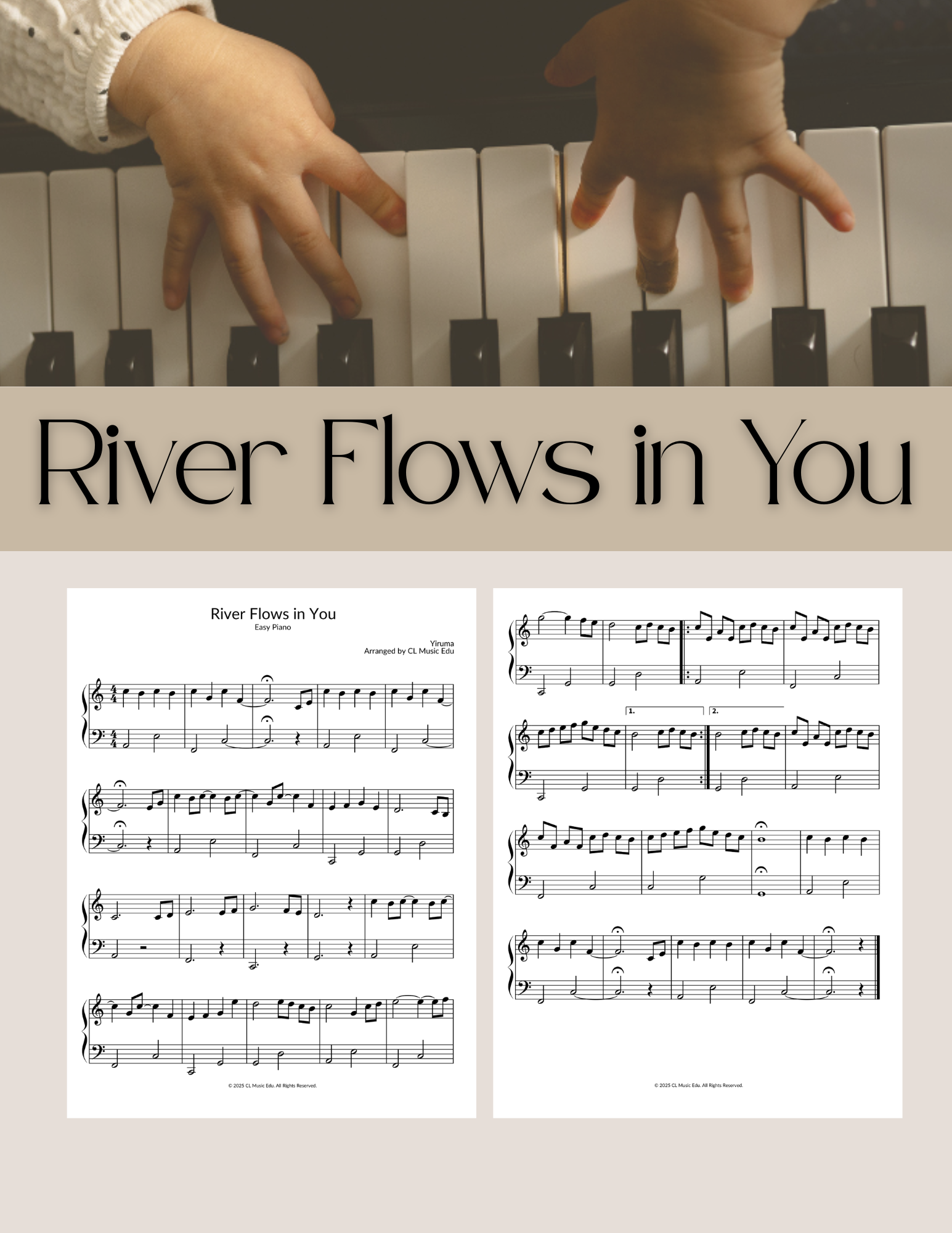 River Flows In You | Yiruma | Easy Piano