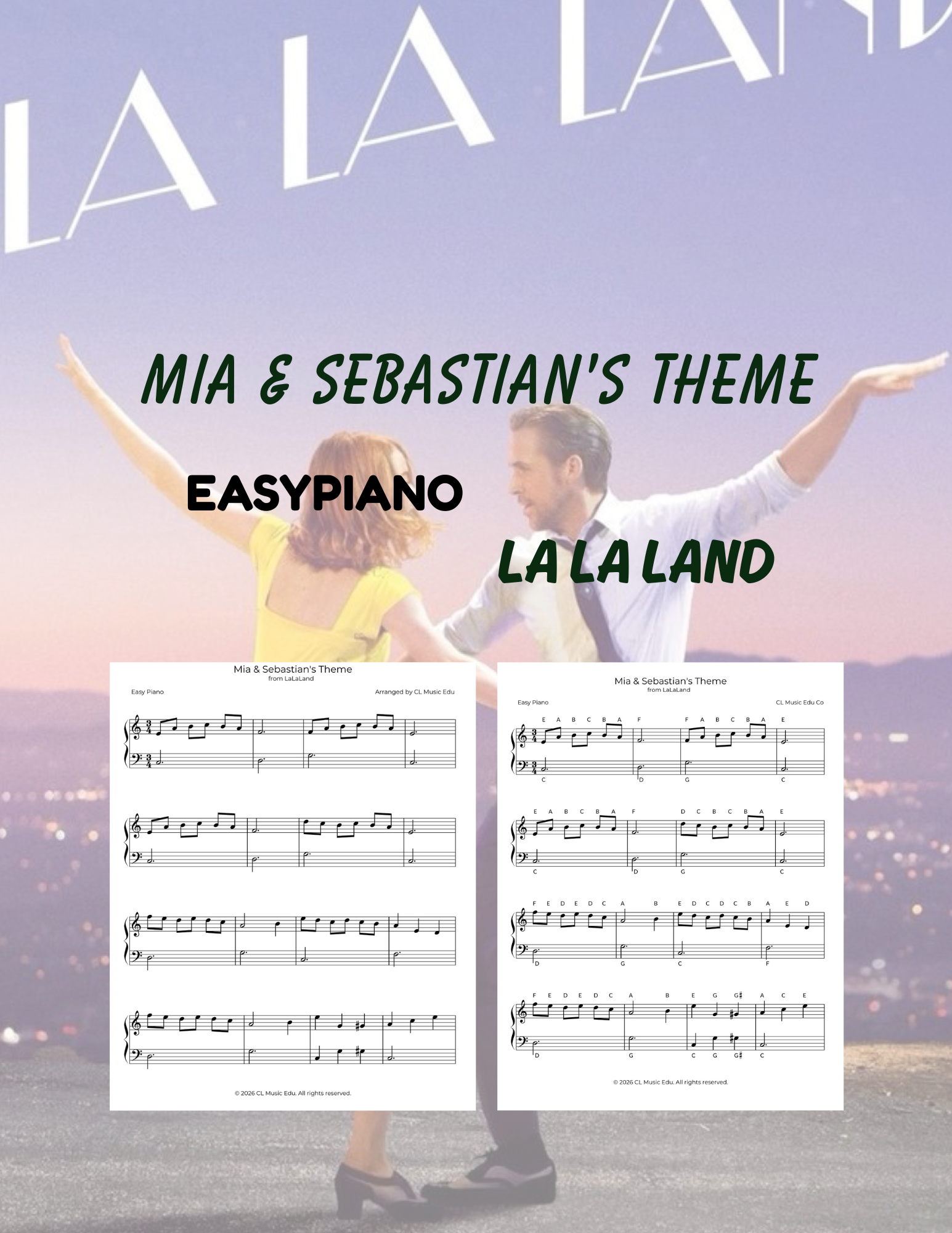 Mia & Sebastian's Theme | Easy Piano | La La Land