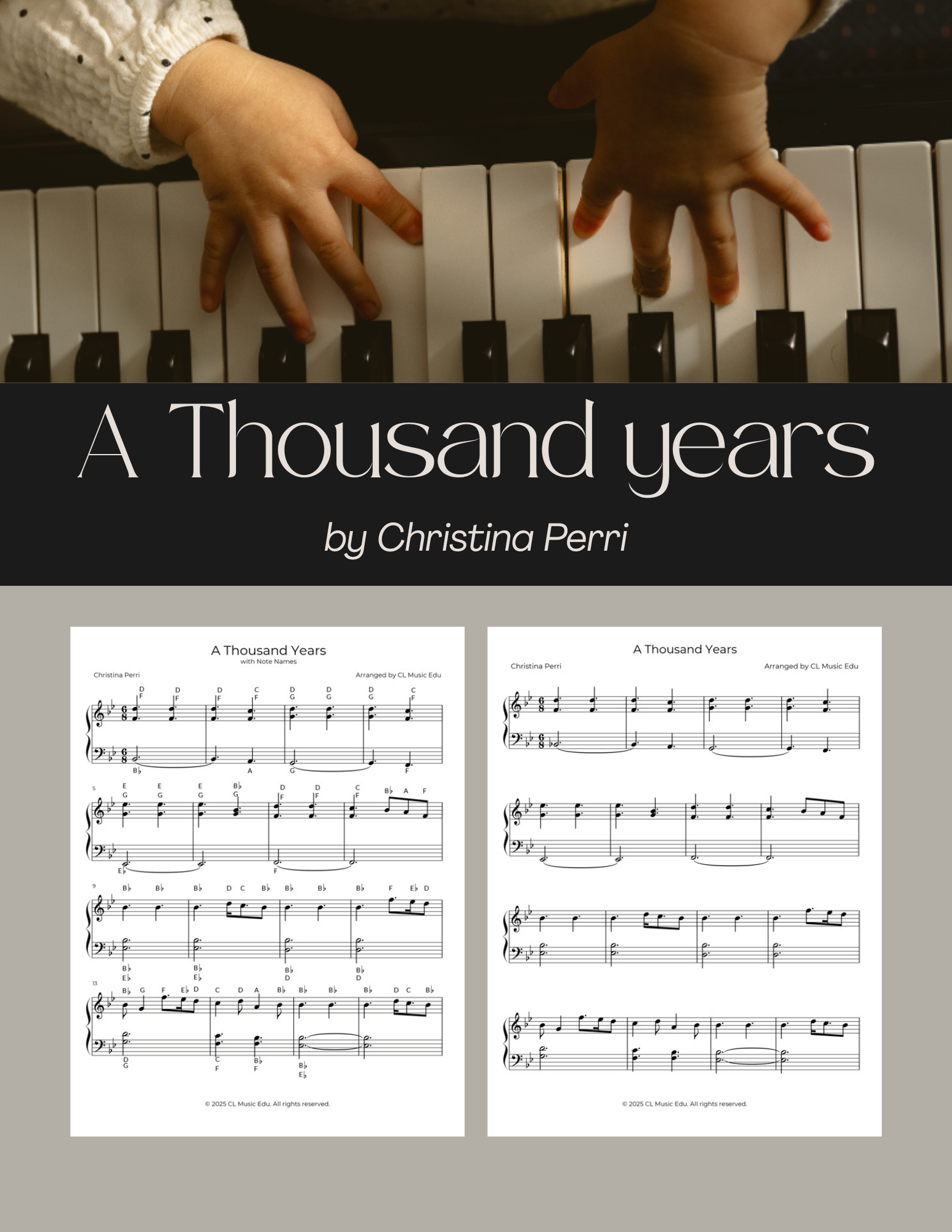 A Thousand Years | Christina Perri | Piano