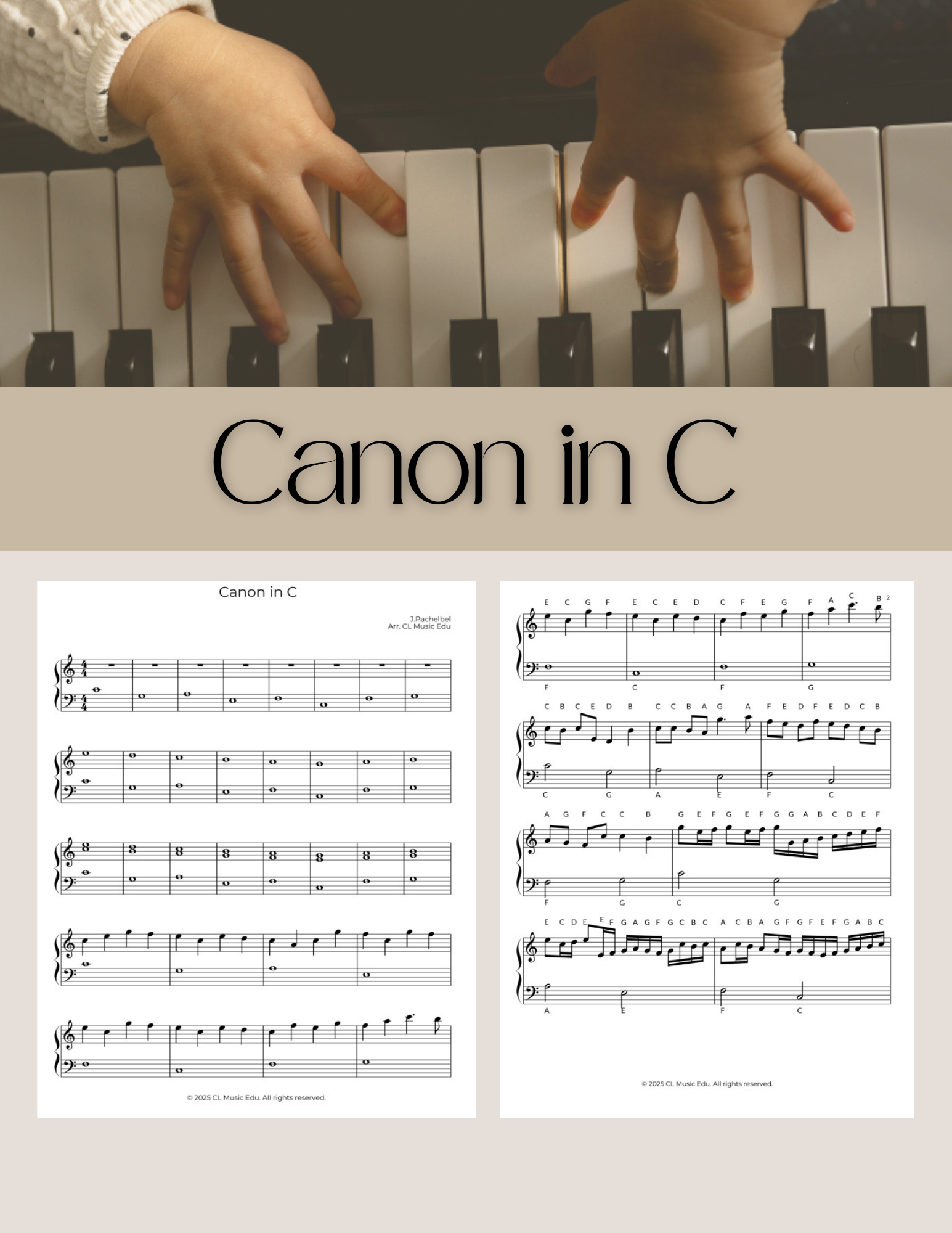 Canon in C | Easy Piano