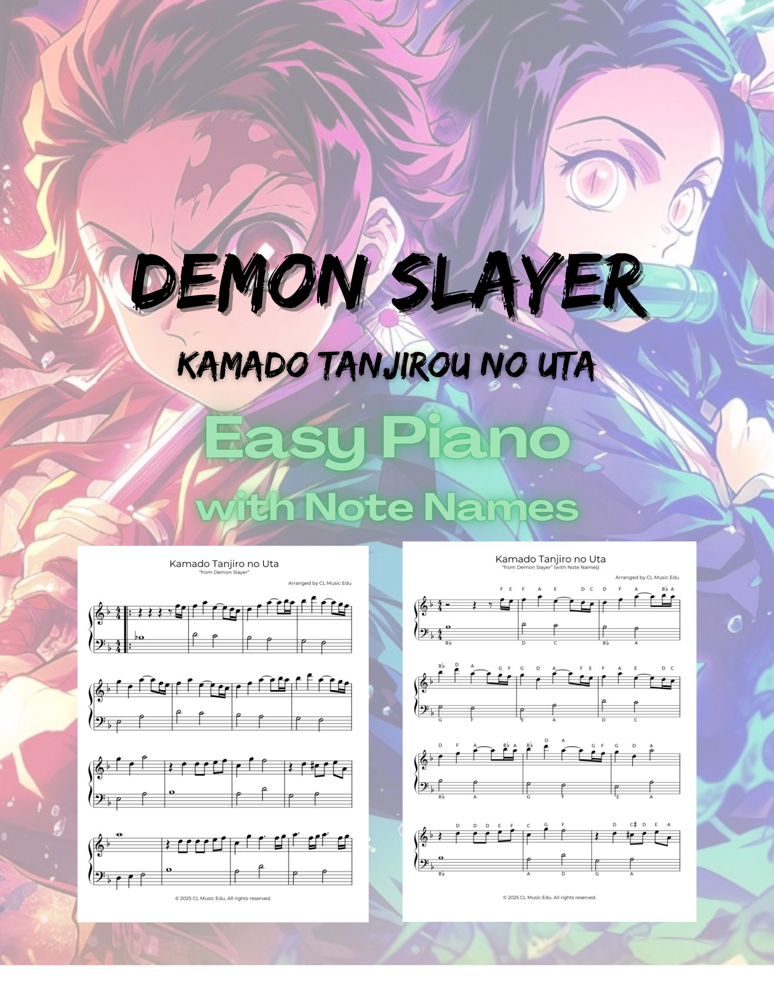 Demon Slayer | Kamado Tanjiro no Uta | Easy Piano Arrangement