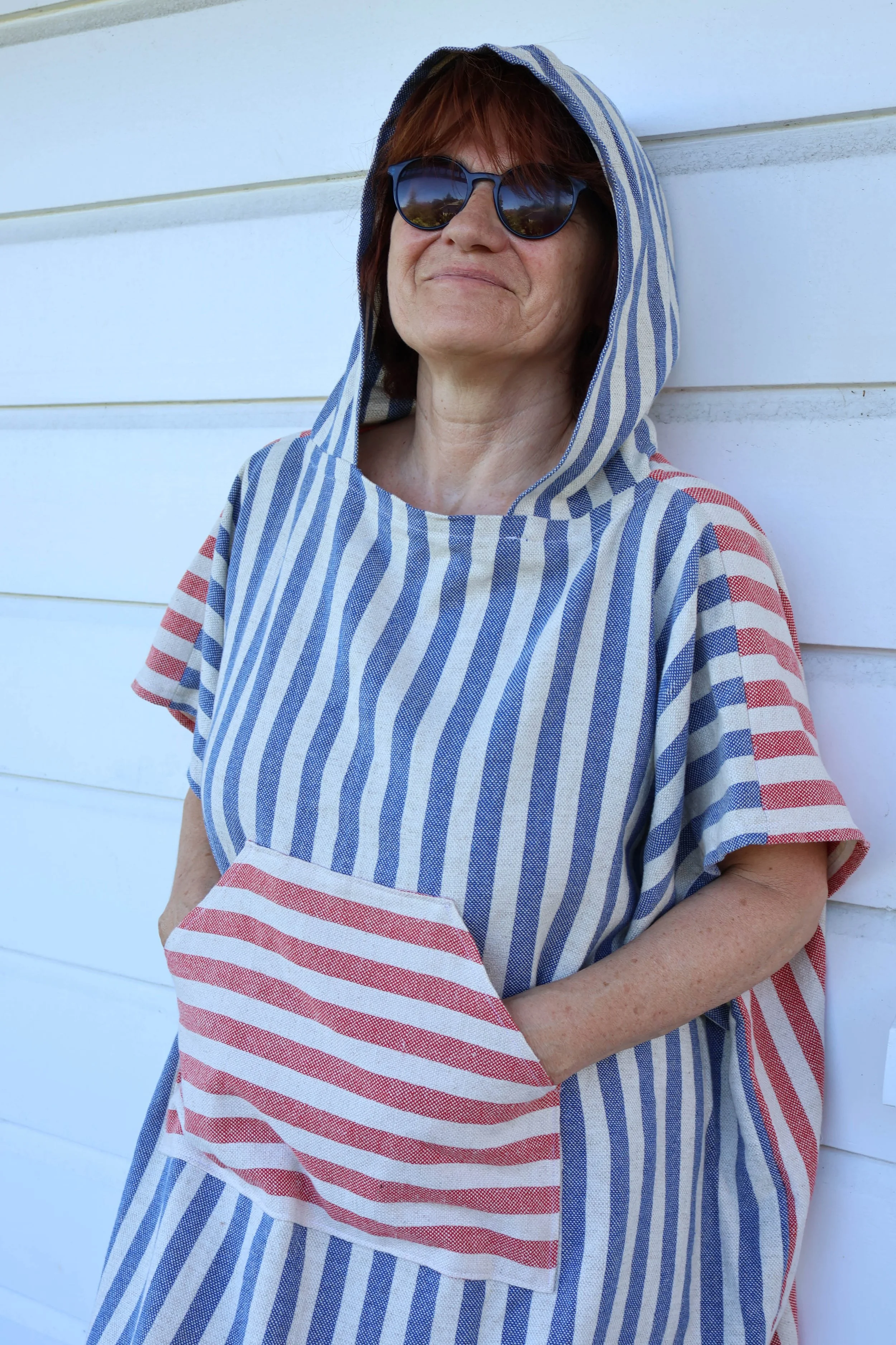 Turkish Towel Honcho Poncho Crimson