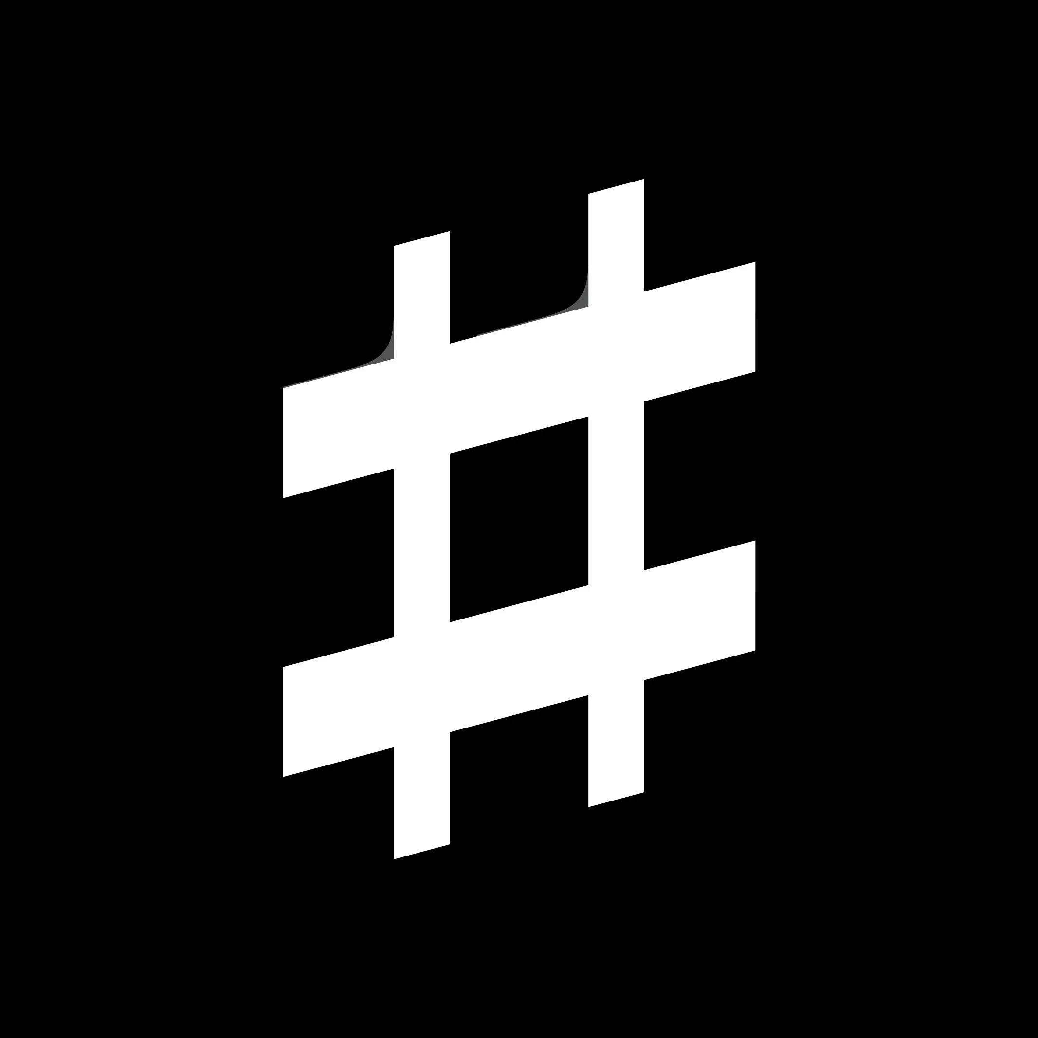 The musical sharp symbol