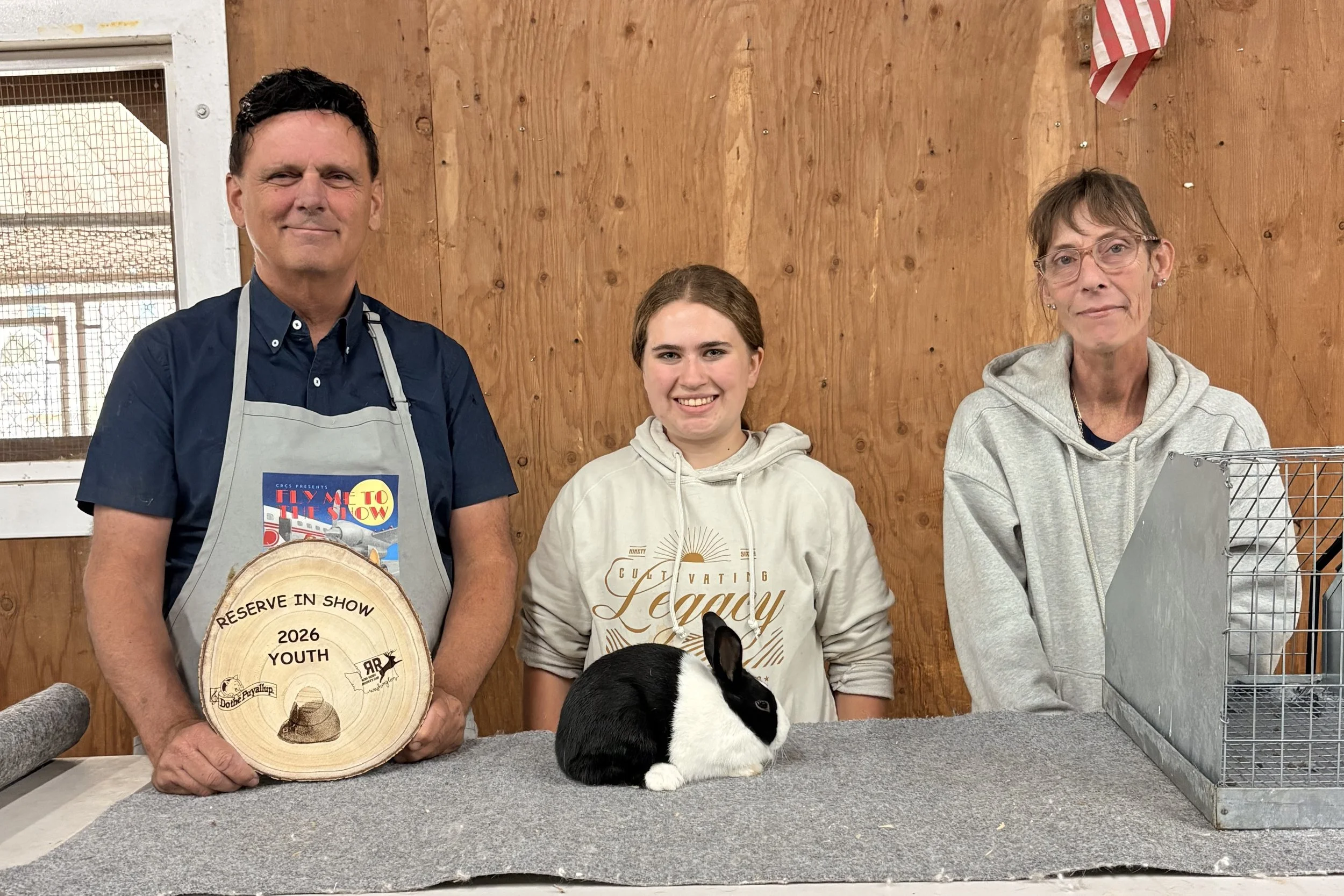Youth Reserve in Show - Rebel Rabbit Breeders state fair - September 12 2026 Puyallup WA - Ella Hooper - Black Jr. Doe #BD56