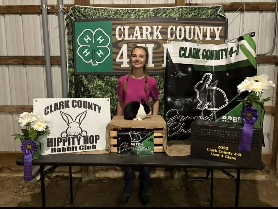 Youth Best 4 Class & Overall Grand Champion - Clark County Fair - Charlestown, IN - 6/25/2025 - Gabrielle Dunn - Black Jr Buck