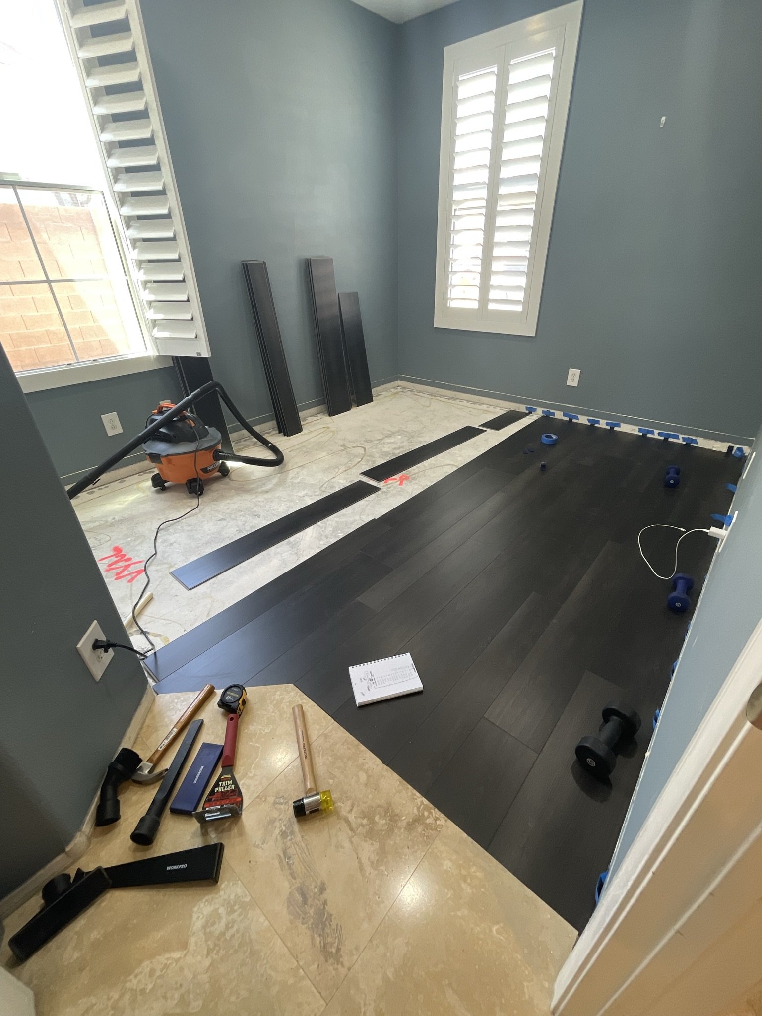 Vinyl Plank Flooring — Plank installation