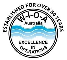 WIOA Australia logo with waves, stating 'Established for over 50 years' and 'Excellence in Operations'.