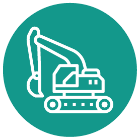 Mining and bulk earthworks icon