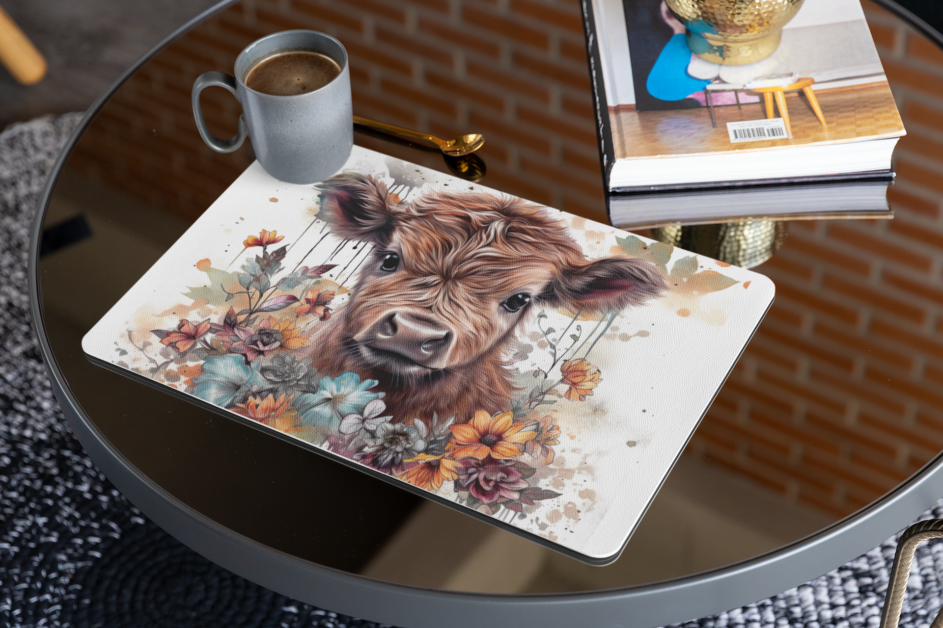 Highland Cow Rustic Placemats - Set of 4