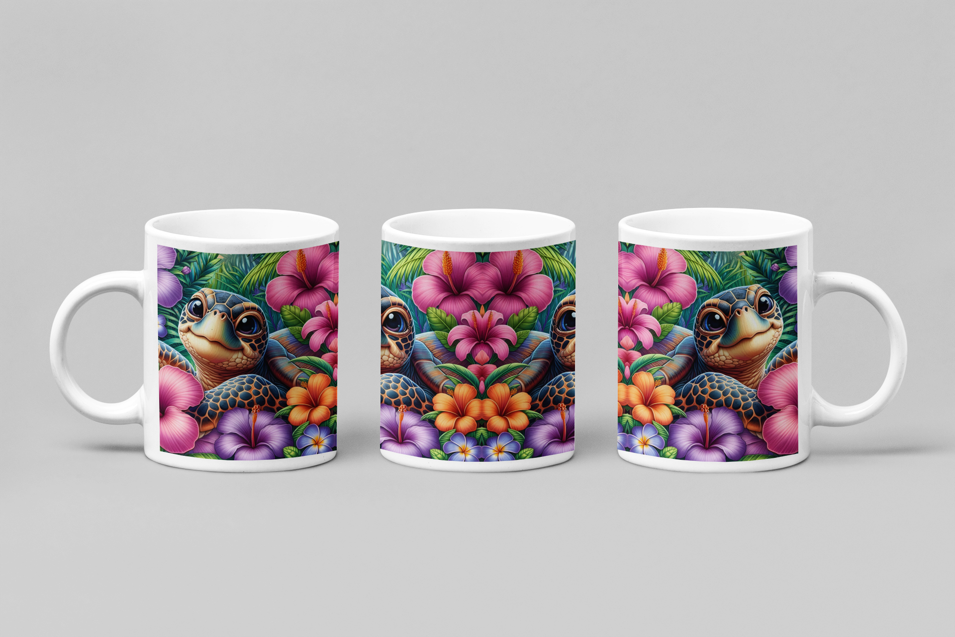 Vibrant Turtle Paradise Mug