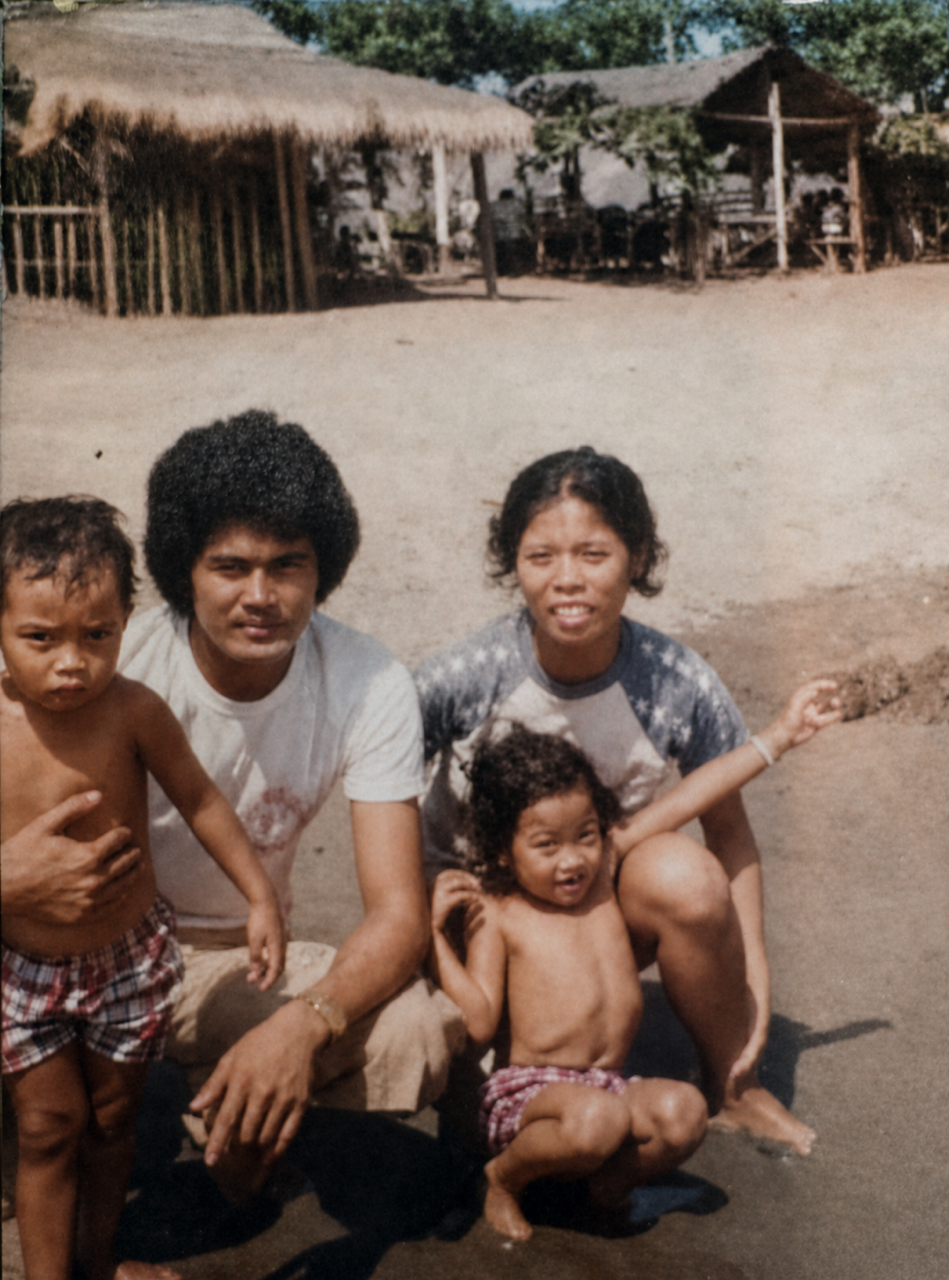 Childhood family photograph in the Philippines
