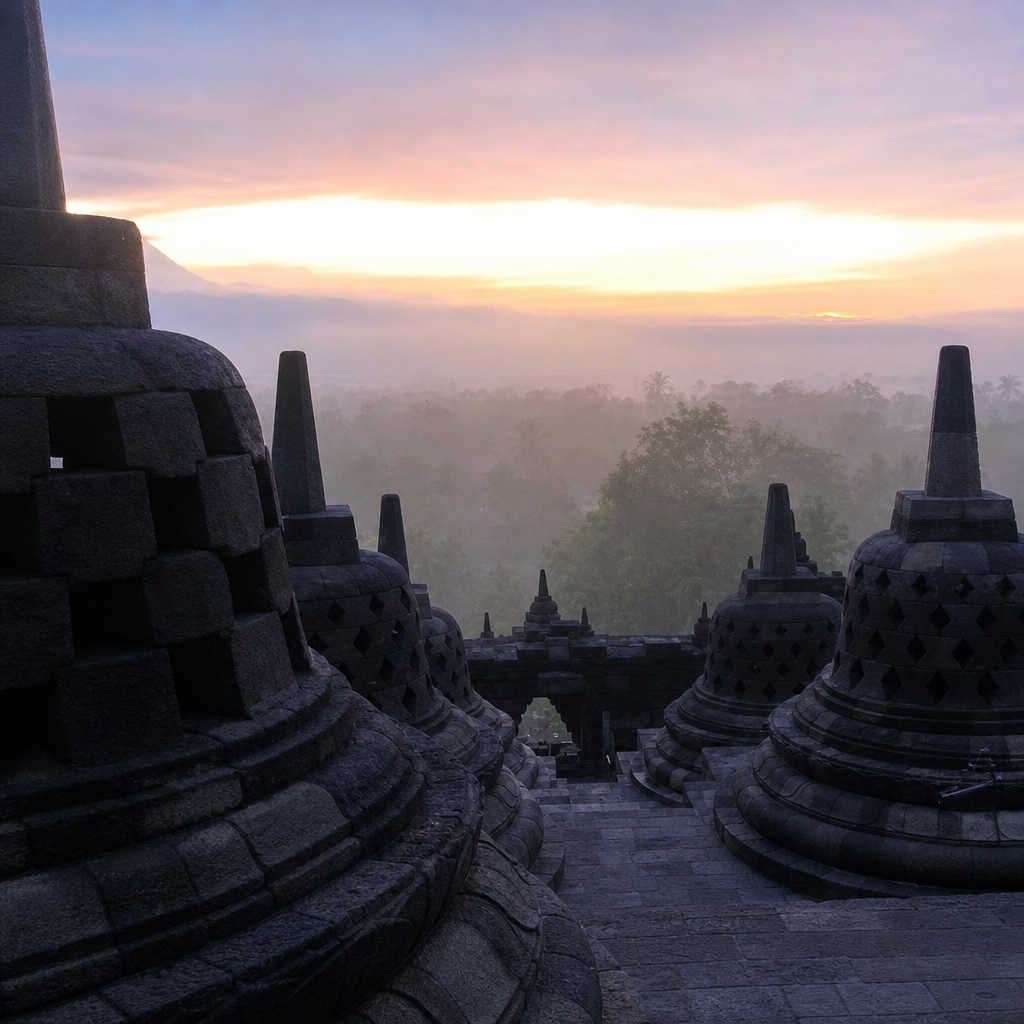 Borobudur at Sunrise