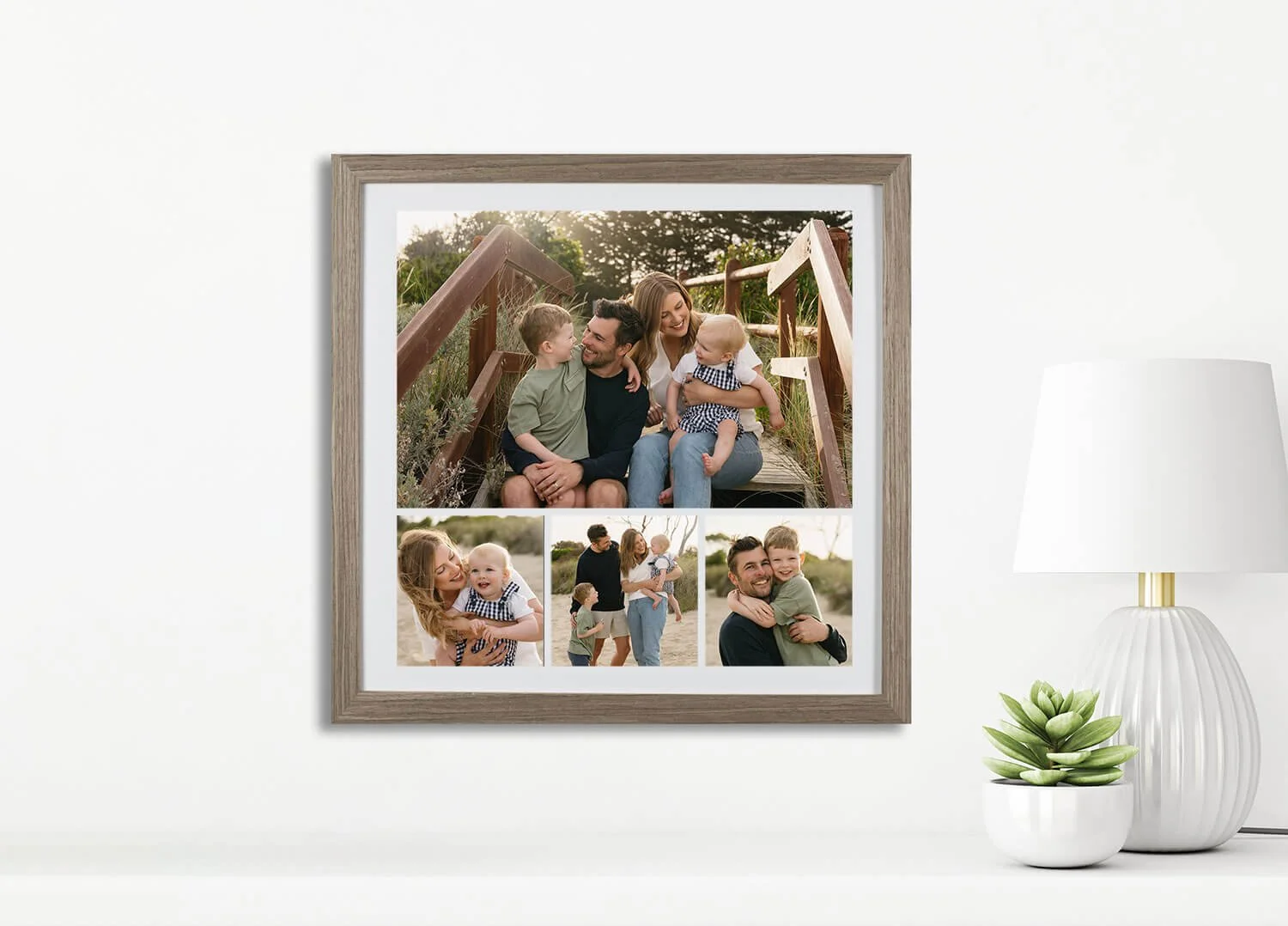 framed wall art piece of Hobart family on wall
