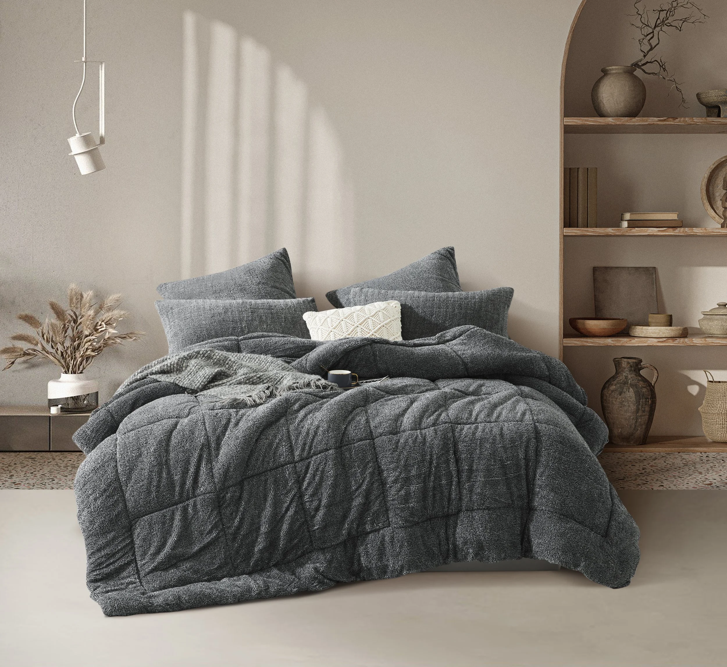 Teddy Comforter Set Black White.jpg