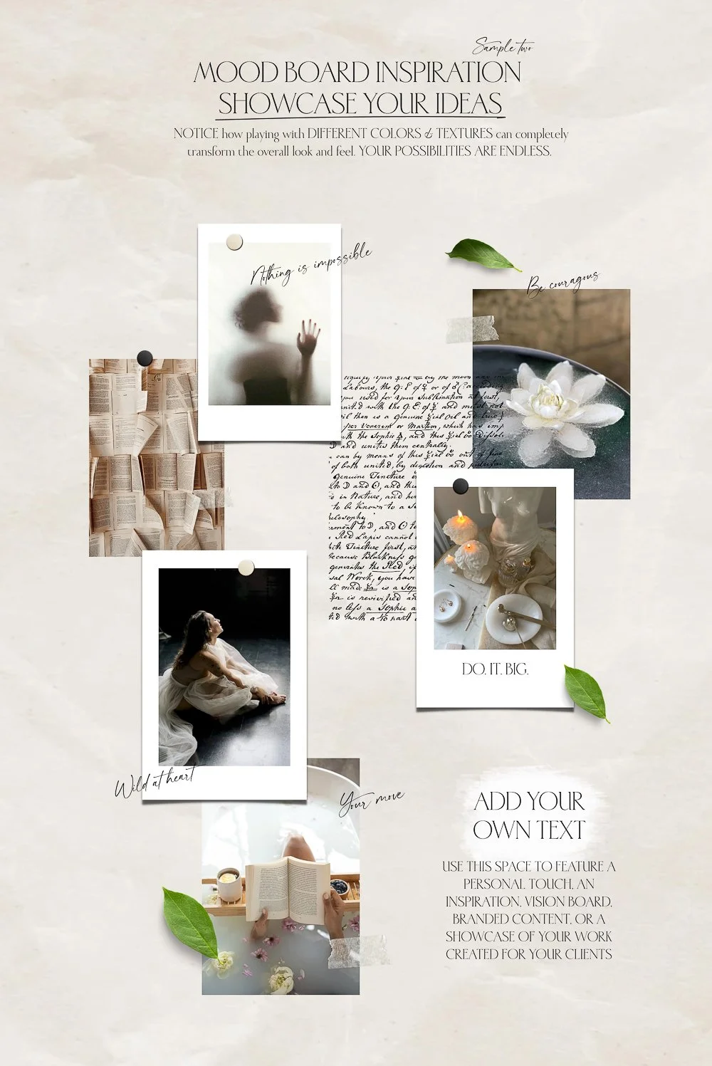 Moodboard add-on page for squarespace