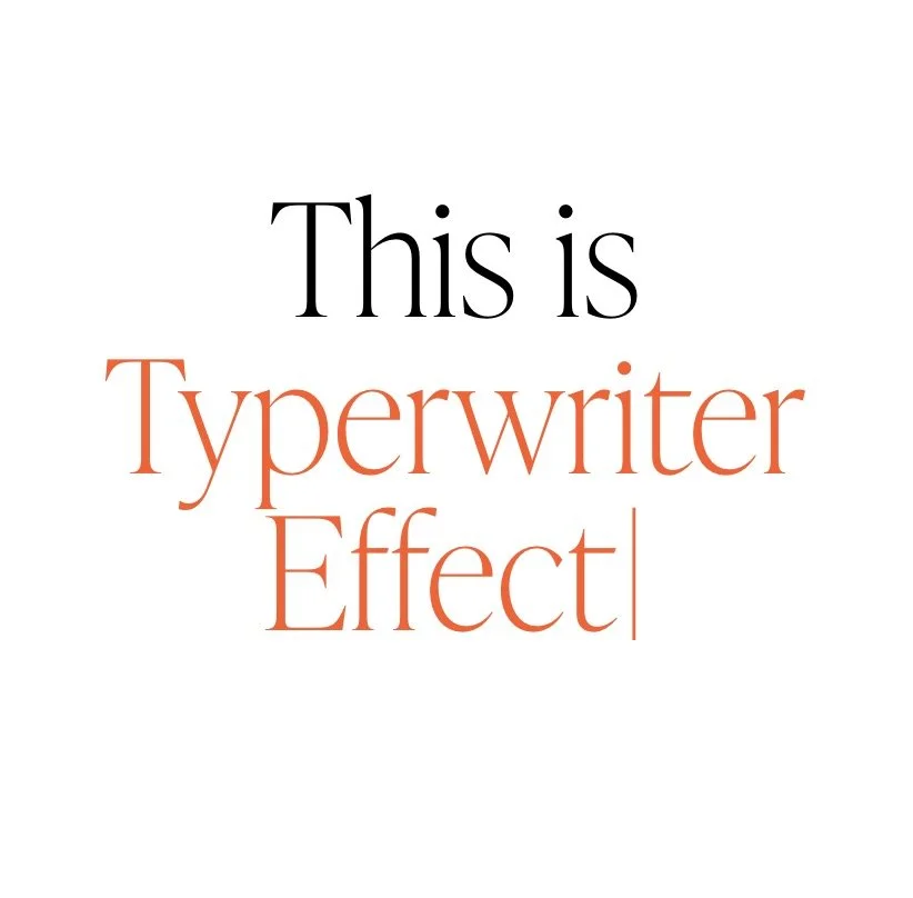 Typerwriter effect Animation (Squarespace 7.1) - Single Site License