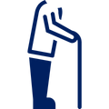 Outline of a person with a hand raised to their forehead, as if looking into the distance.