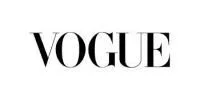 Vogue magazine logo in black text on a white background.